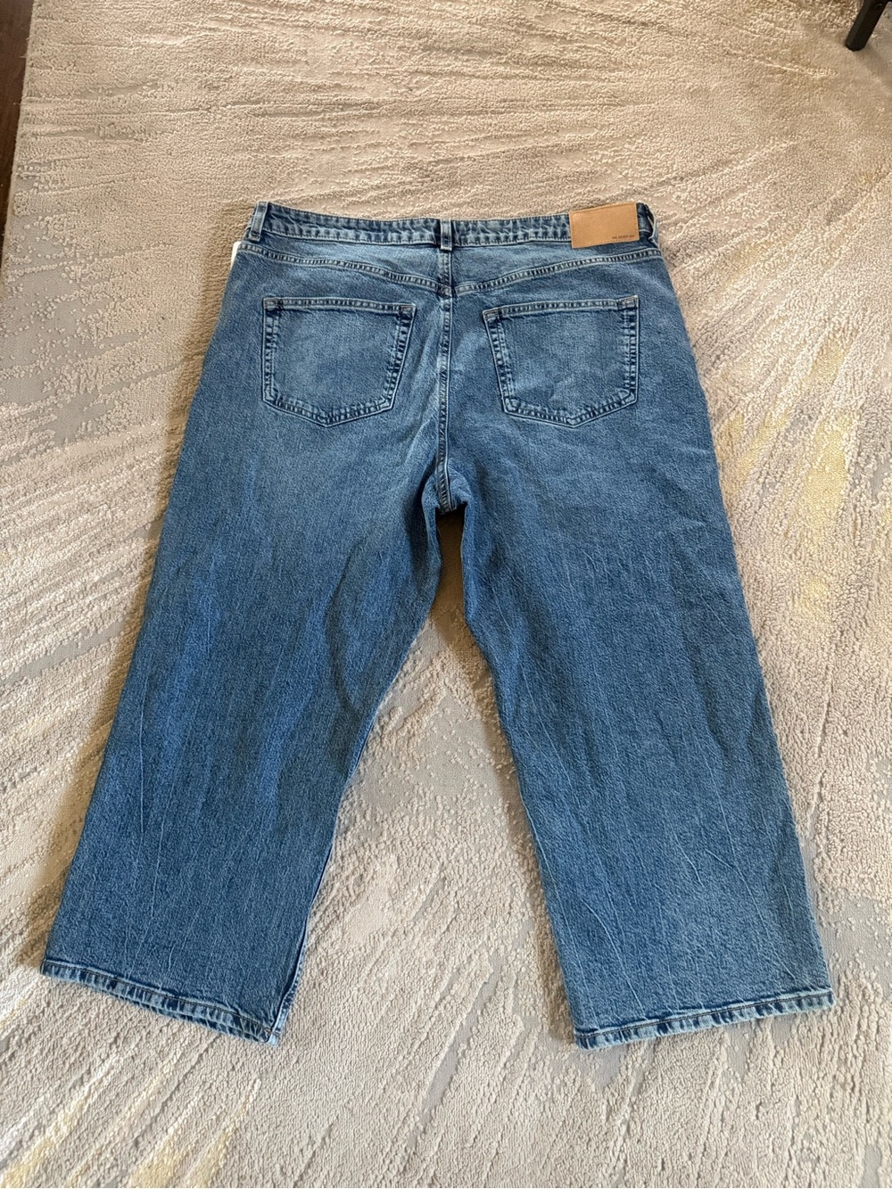 ASOS Relaxed straight jeans crop high rise size 16 new - Picture 3 of 11